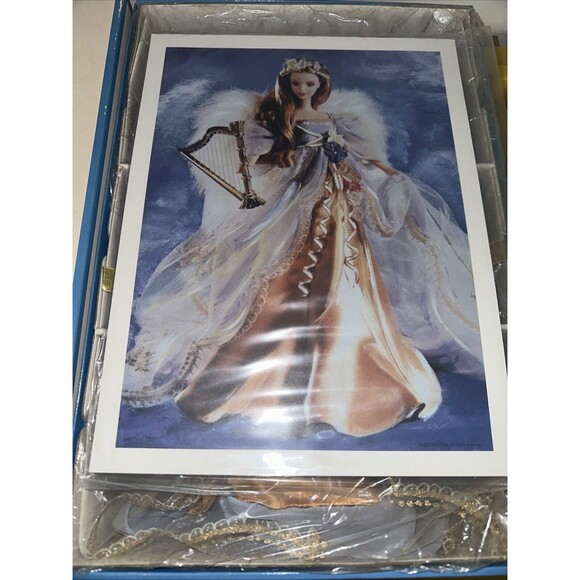 Vtg Barbie Harpist Angel Angels of Music Collection 1997 Doll Mattel 18894 New - Picture 3 of 6